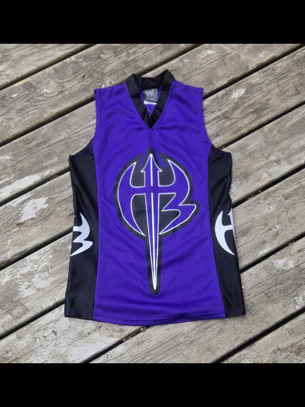 Vintage Hardy Boys WWE Purple & Black Sleeveless Mesh Kids Jersey. Youth Medium
